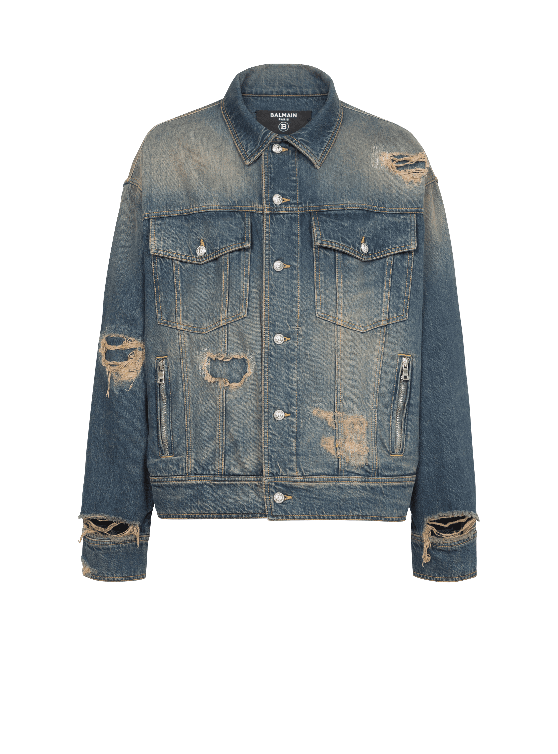 Ripped denim jacket - Men | BALMAIN