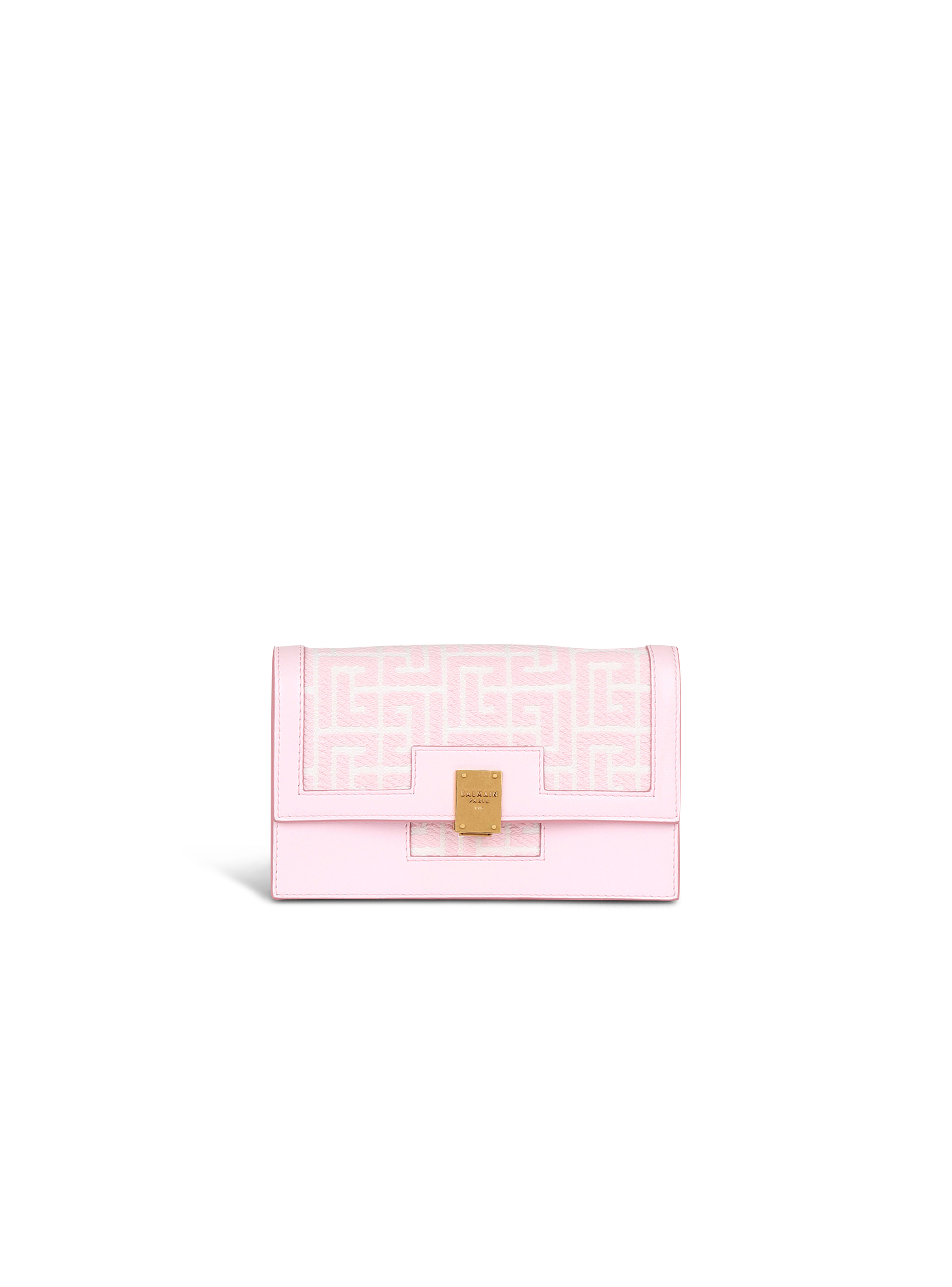 미니 사이즈 바이컬러 자카드 그리고 레더 패널 1945 백, 핑크색